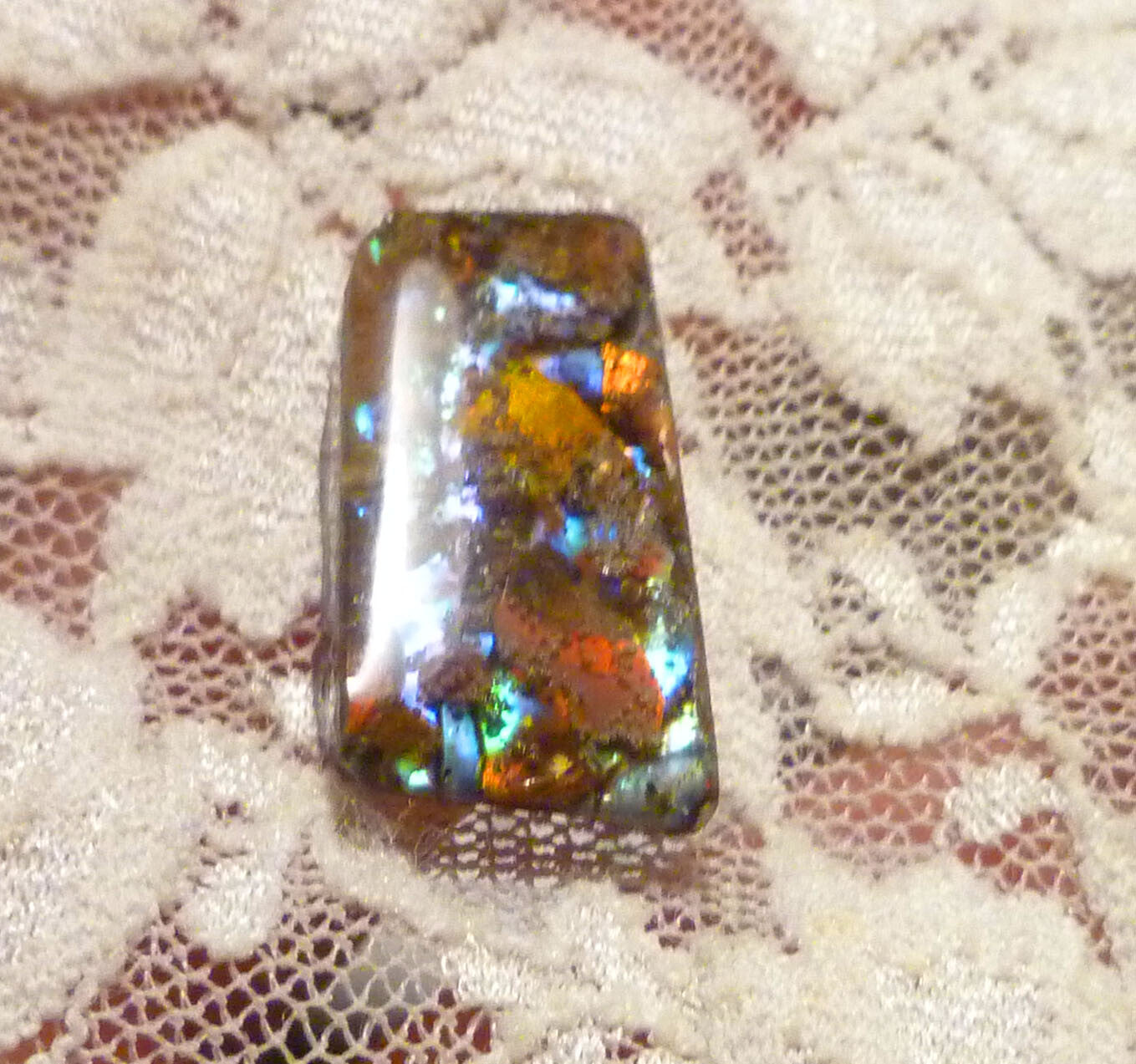 FireLyte© NEW! Iridescent Multi Color Gemstone 23x12mm