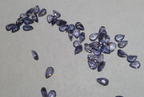 13.5 carats Natural Iolite Pear Cut Faceted AAA Loose Gemstone Jewelry 50 PCS
