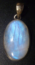Minimalist Rainbow A+ MOONSTONE .925 Sterling Silver PENDANT 46mm