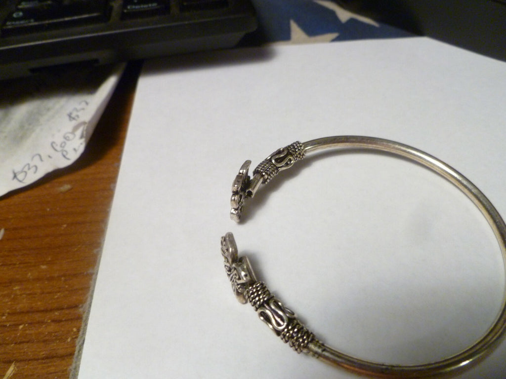 Butterfly bracelet Sterling Silver 925 7" inside 