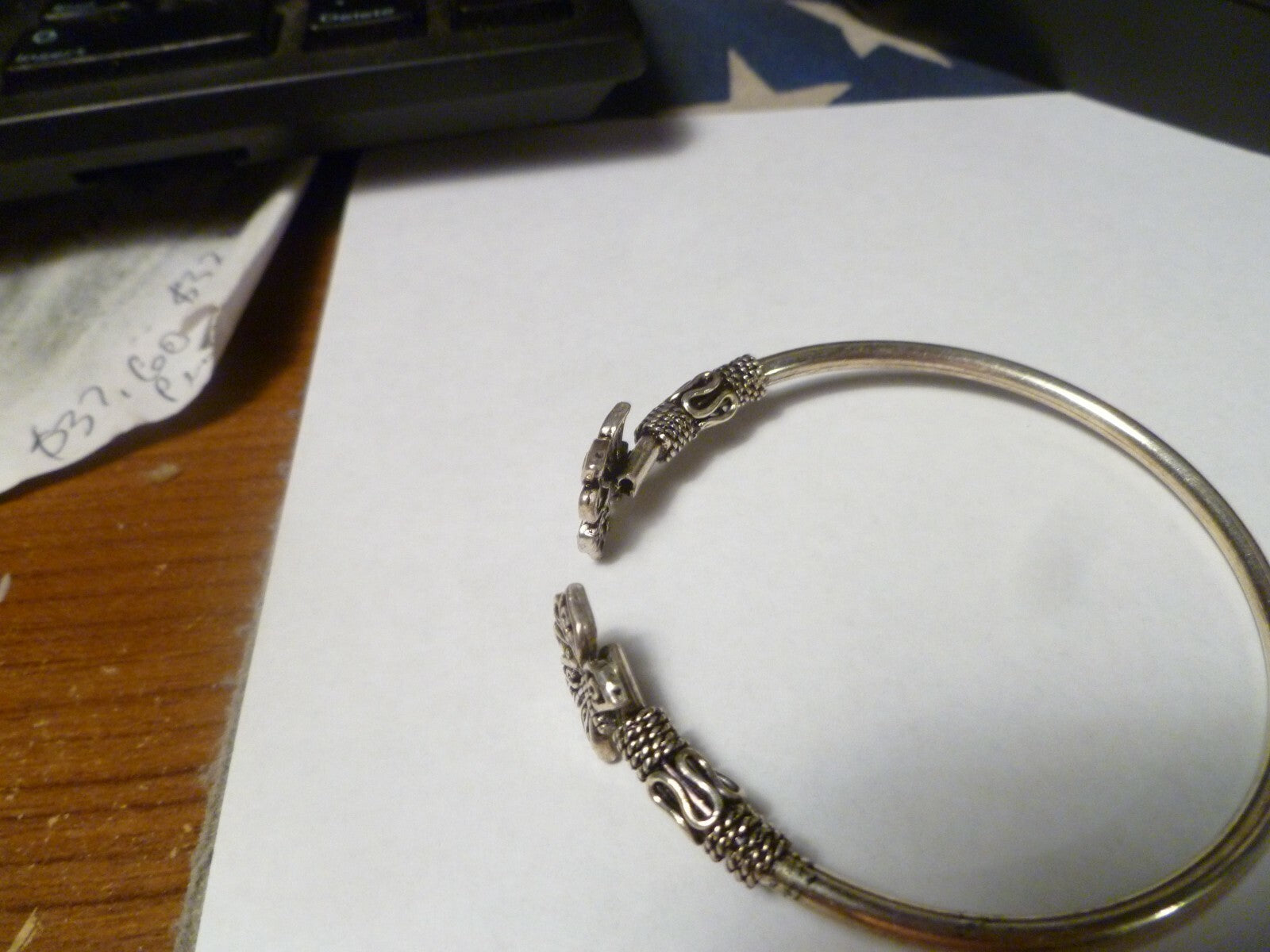 Butterfly bracelet Sterling Silver 925 7" inside 