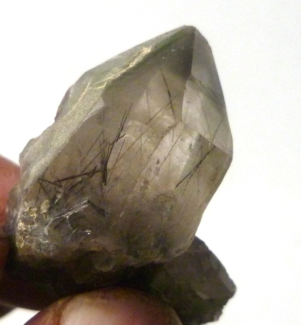 Black rutilated QUARTZ point crystal Natural high quality Rutile