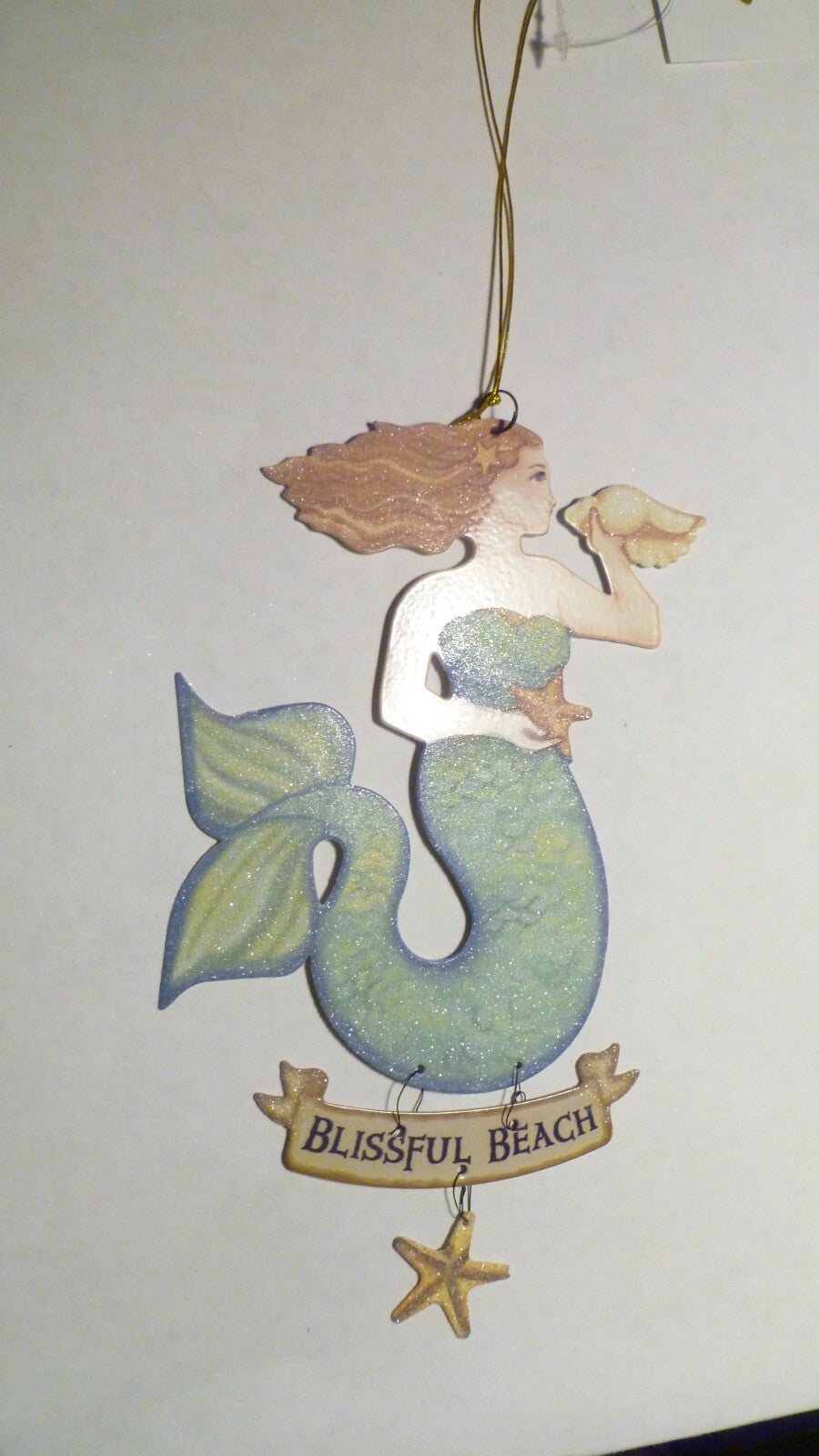 Metal MERMAID plaque sign Dangling Starfish 6 Variations