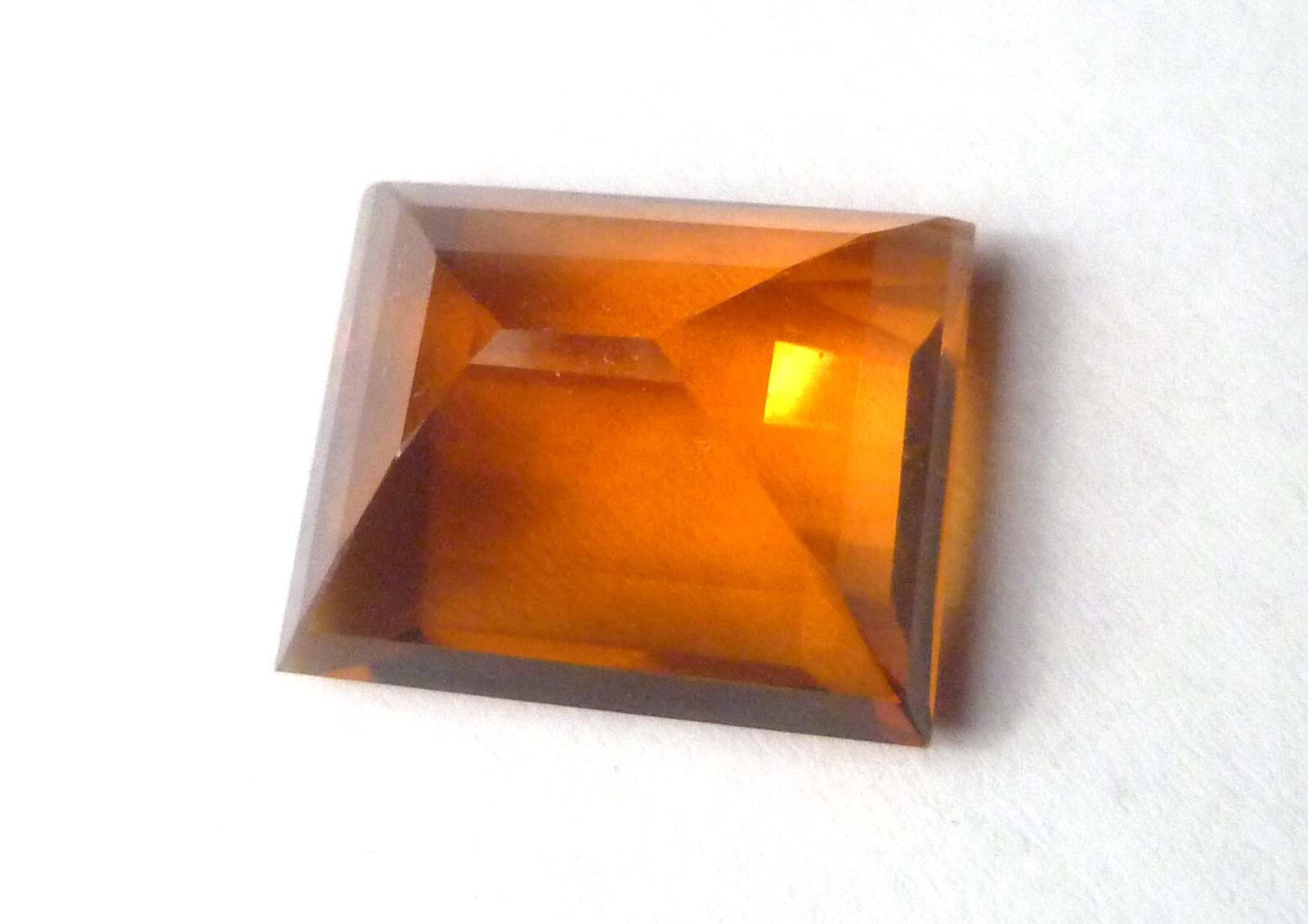 19.85cts MADEIRA CITRINE 17.5x14.5 MM Rectangle EMERALD CUT  FROM BRAZIL VVS