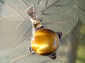 VERY Nice Tigereye & Citrine PENDANT .925 SILVER!
